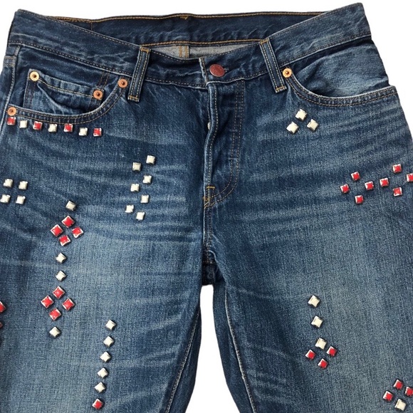 Vintage Levi’s 501 Leather Patch Size 28 - Picture 5 of 16